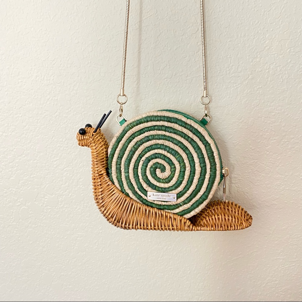 Kate Spade “Spring Forward” Wicker Snail Purse